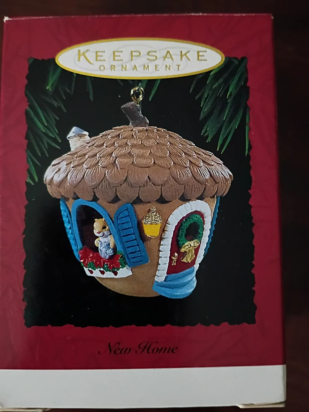 1994 Hallmark Keepsake Ornament Hallmark Brown and Blue New Home Cottage